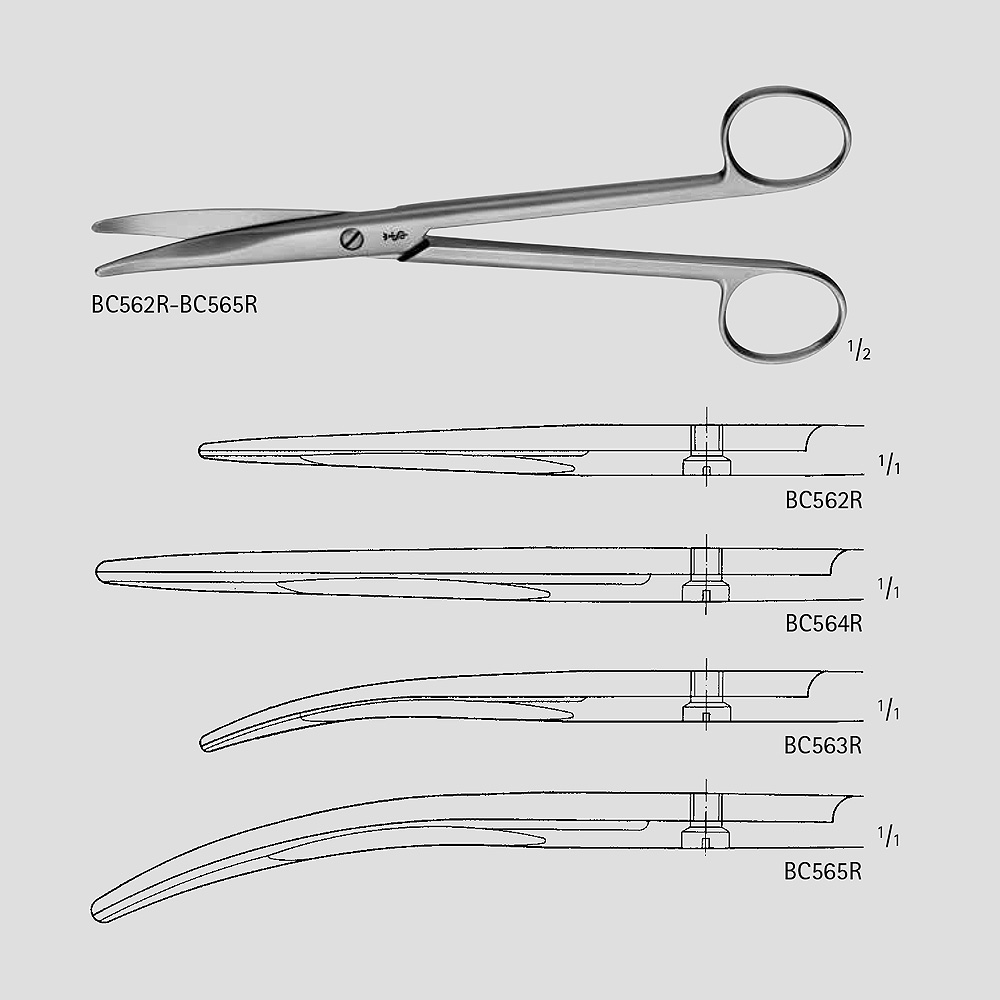 MAYO Dissecting Scissors, Beveled Blade – Dr. Simon